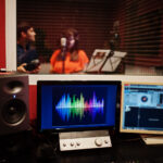 Audio record studio room